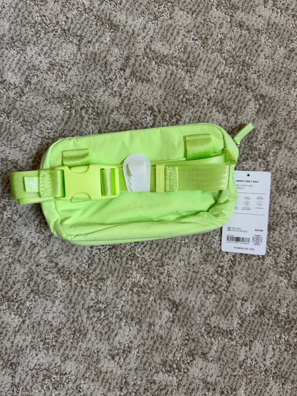Athleta Women’s Citron Green All About Crossbody Belt Bag—Festival or Athletic - Picture 4 of 11